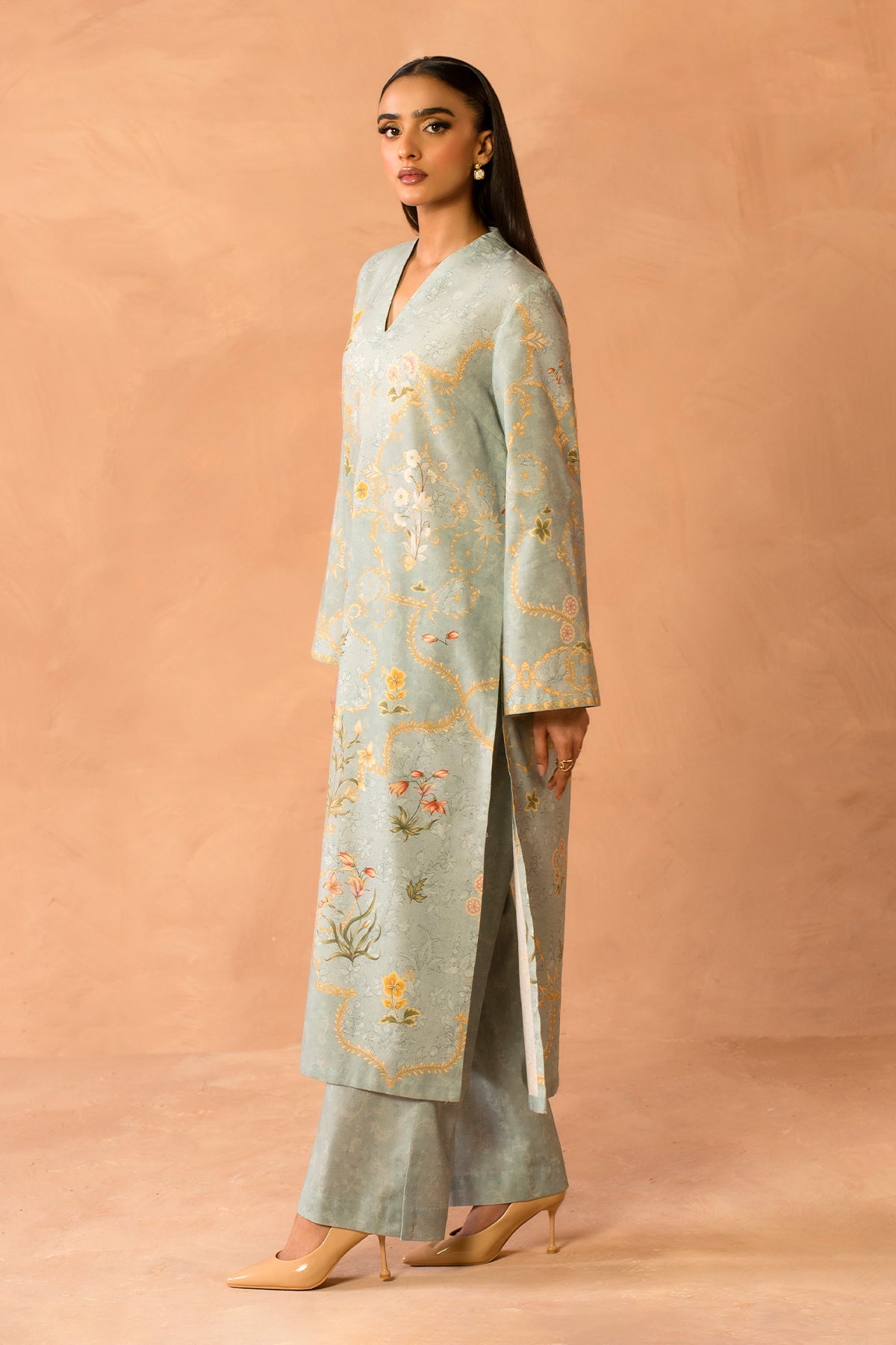 2 Piece - Stitched - Printed Khaddar Suit - MCP2046-1