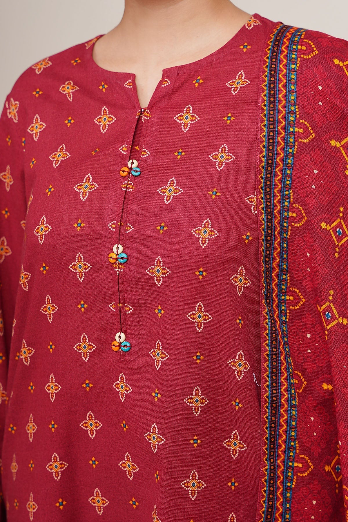 3 Piece - Unstitched - Printed Khaddar Suit - X7109