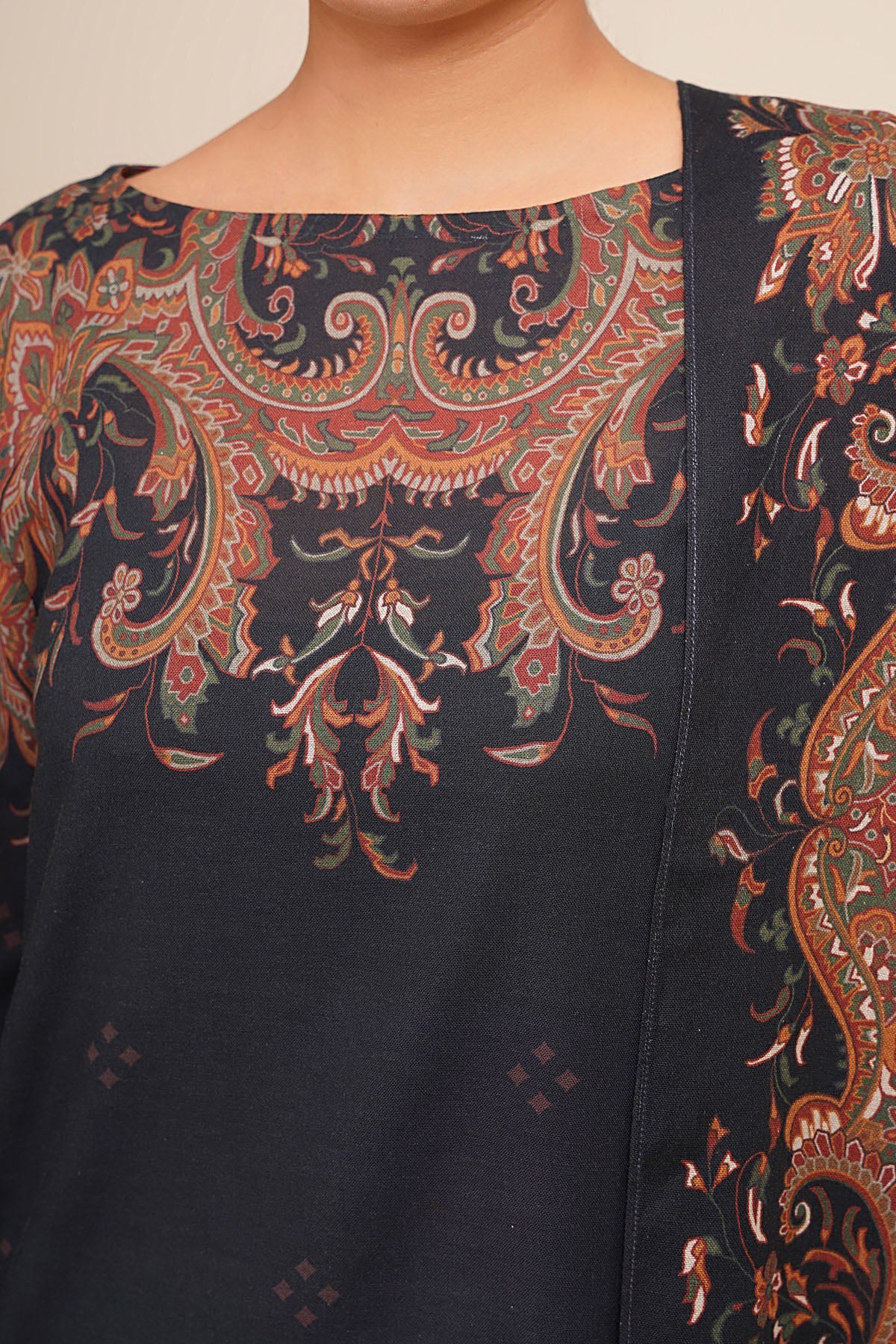 3 Piece - Unstitched - Printed Khaddar Suit - X7115