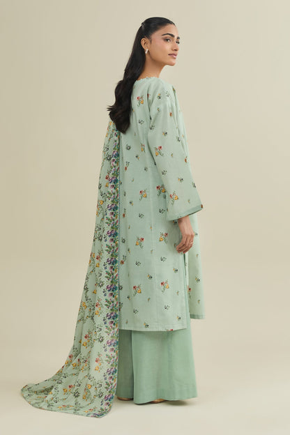 3 Piece - Unstitched - Printed Khaddar Suit - X7116