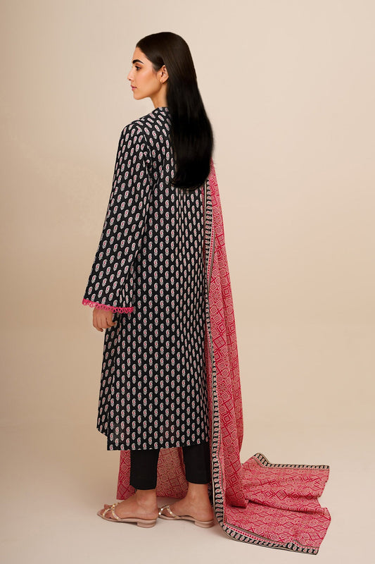 3 Piece - Unstitched - Printed Khaddar Suit - X7117