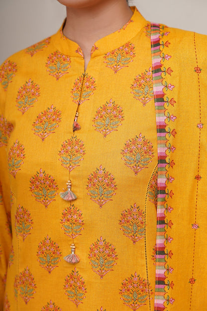 3 Piece - Unstitched - Printed Khaddar Suit - X7120