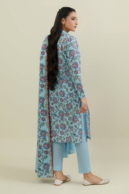 3 Piece - Unstitched - Printed Khaddar Suit - X7121