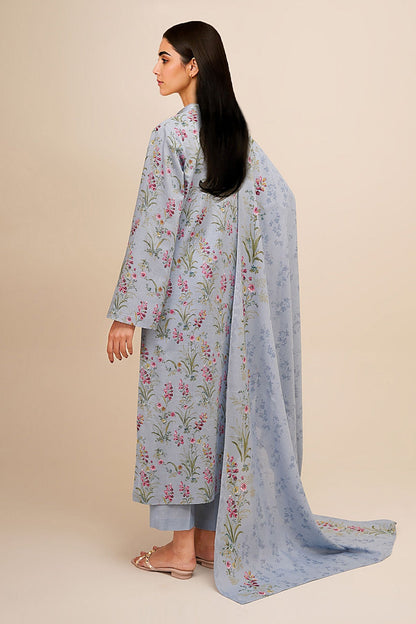 3 Piece - Unstitched - Printed Khaddar Suit - X7122