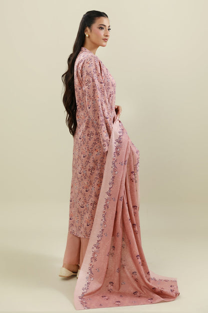 3 Piece - Unstitched - Printed Khaddar Suit - X7124