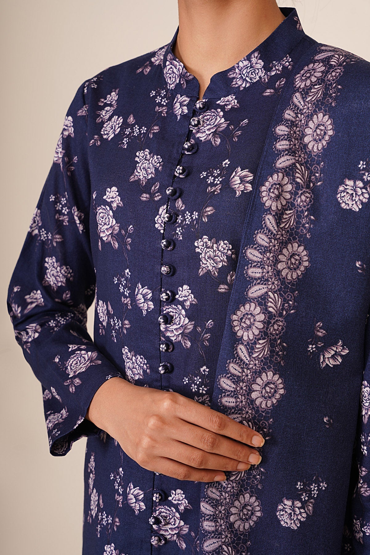 3 Piece - Unstitched - Printed Khaddar Suit - X7132