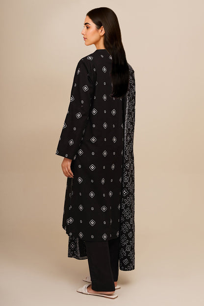3 Piece - Unstitched - Printed Khaddar Suit - X7133