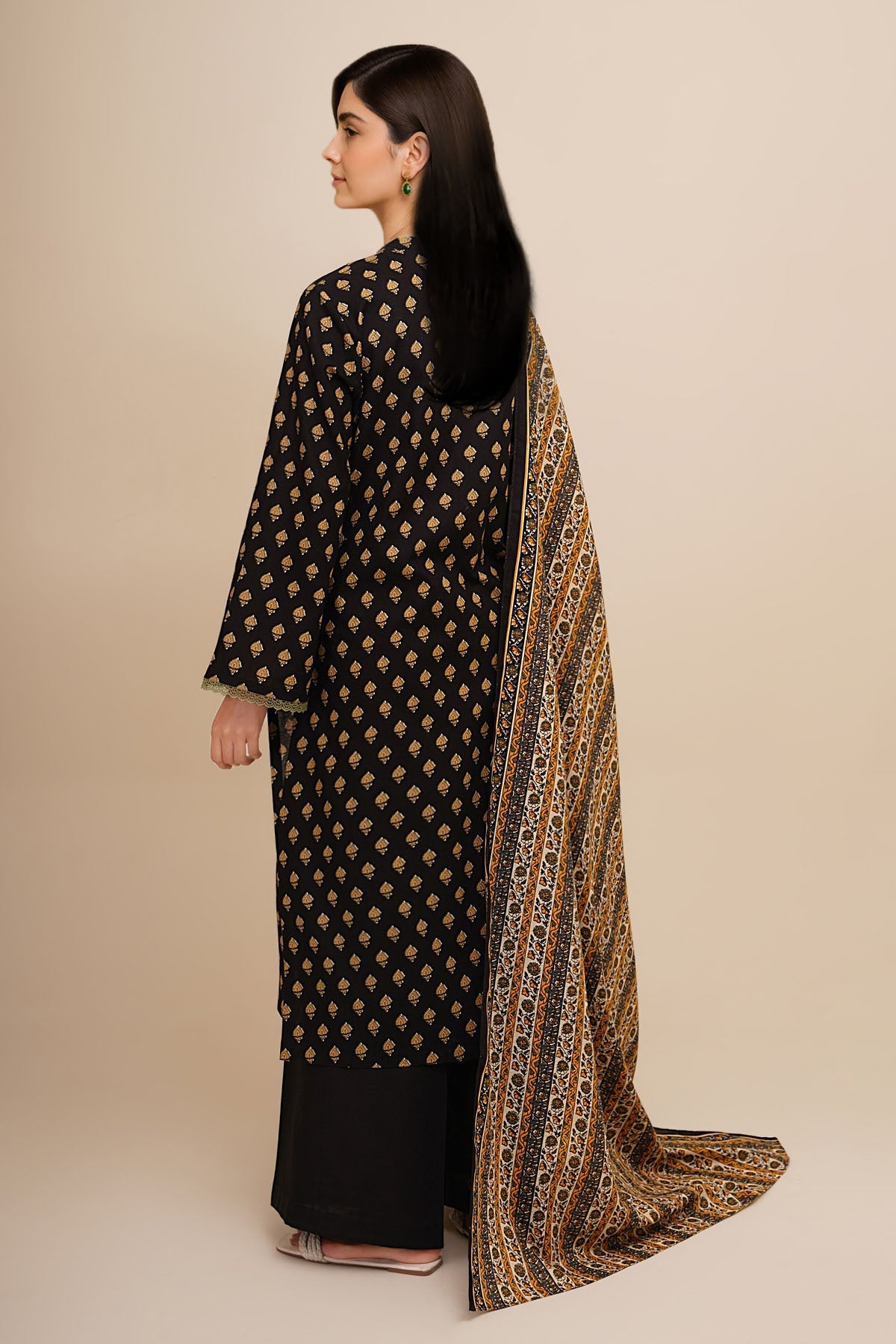 3 Piece - Unstitched - Printed Khaddar Suit - X7134