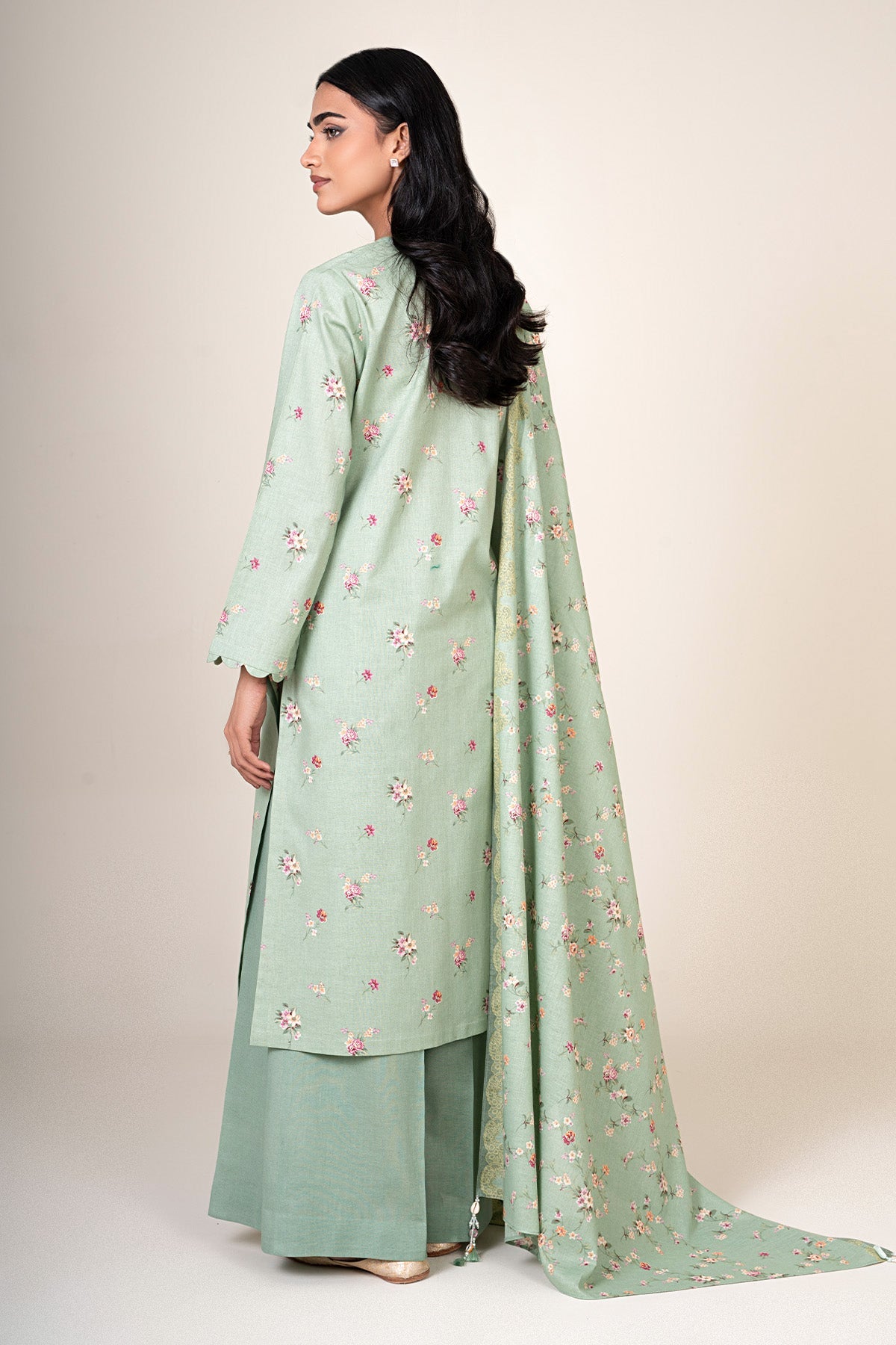 3 Piece - Unstitched - Printed Khaddar Suit - X7141