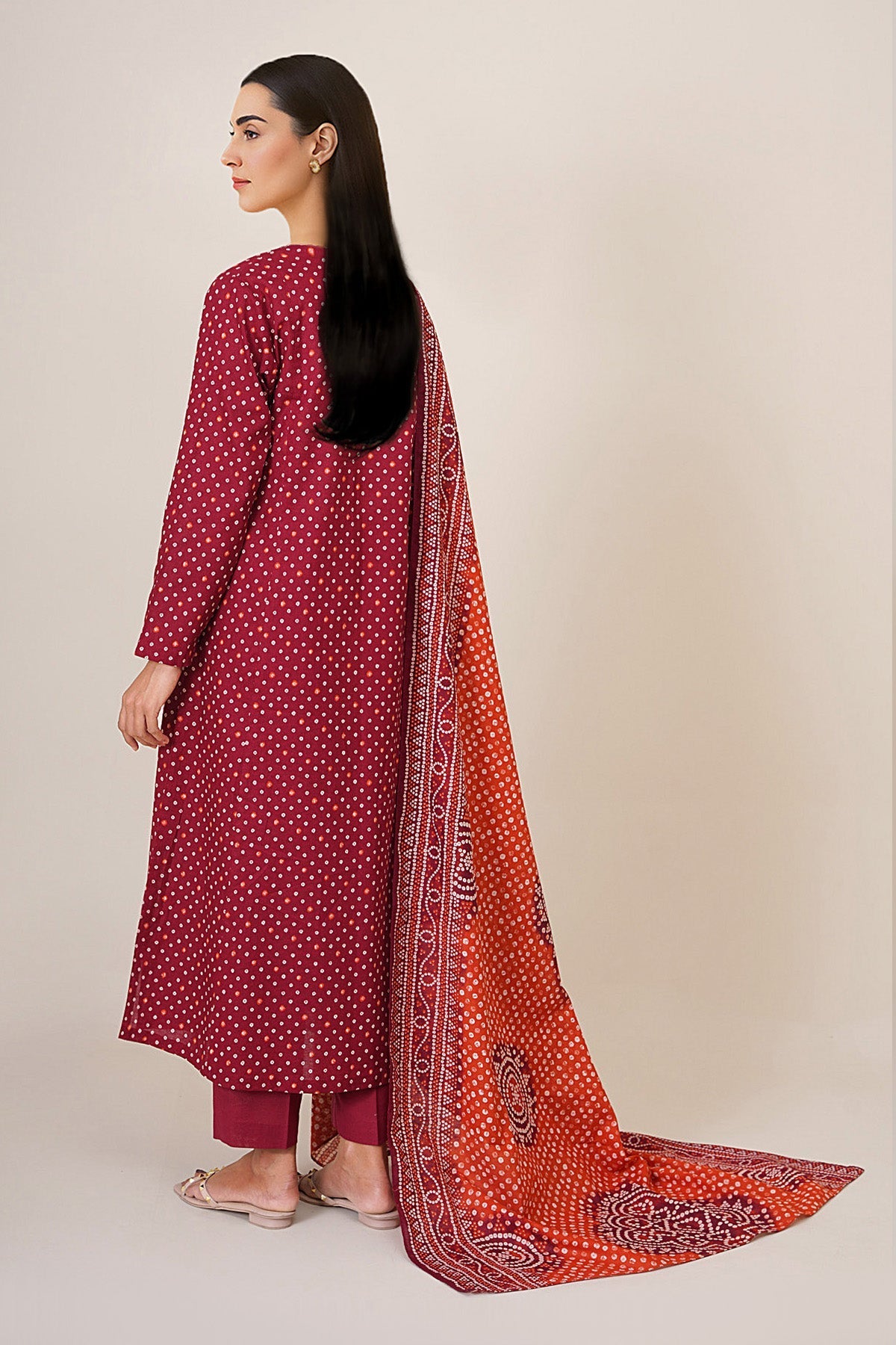 3 Piece - Unstitched - Printed Khaddar Suit - X7143