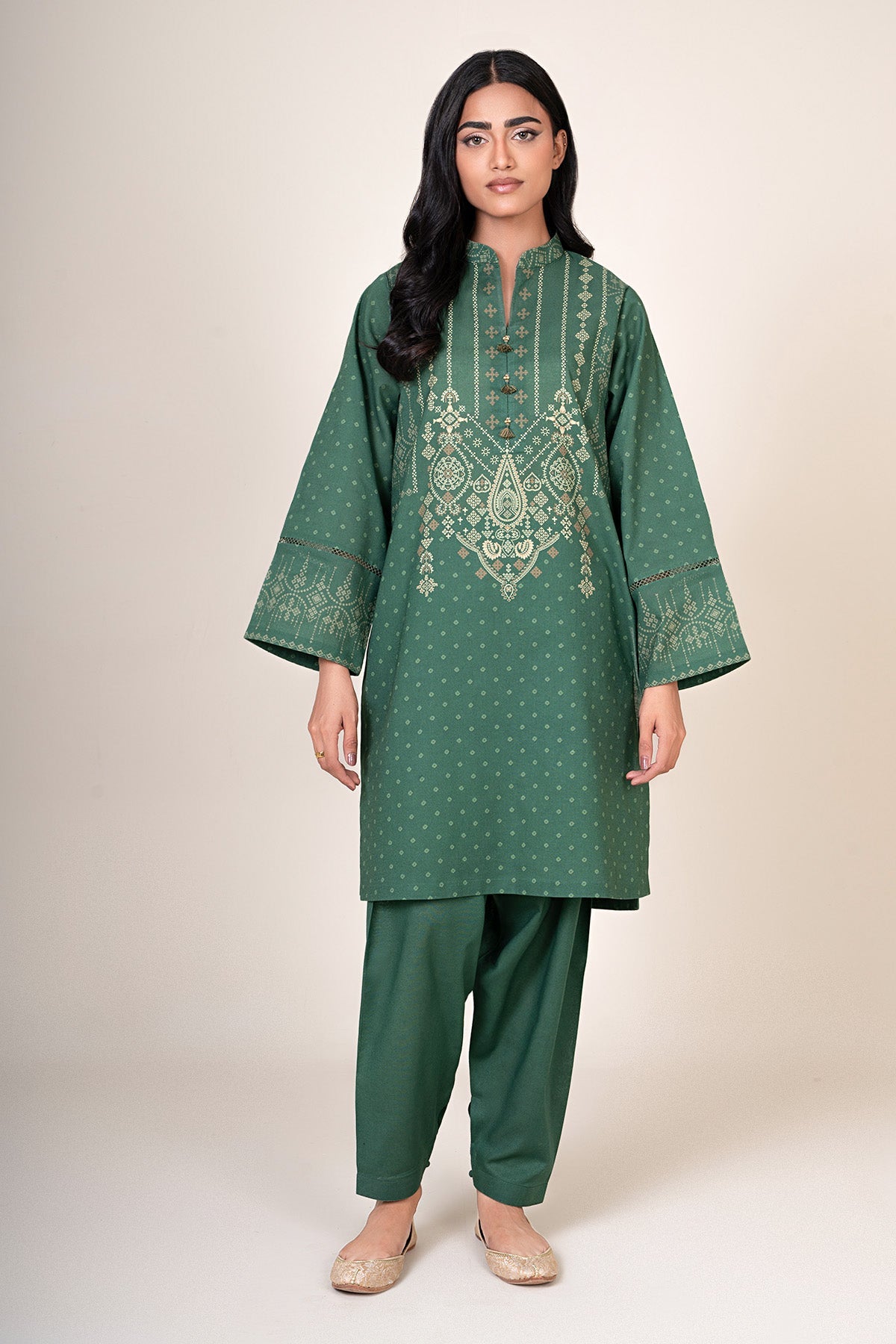 2 Piece - Unstitched - Printed Khaddar Suit - X7146