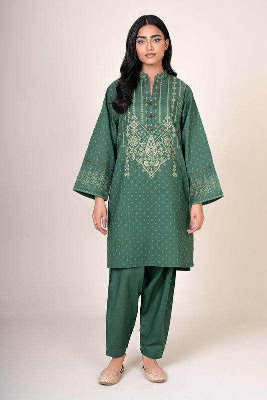 2 Piece - Unstitched - Printed Khaddar Suit - X7146