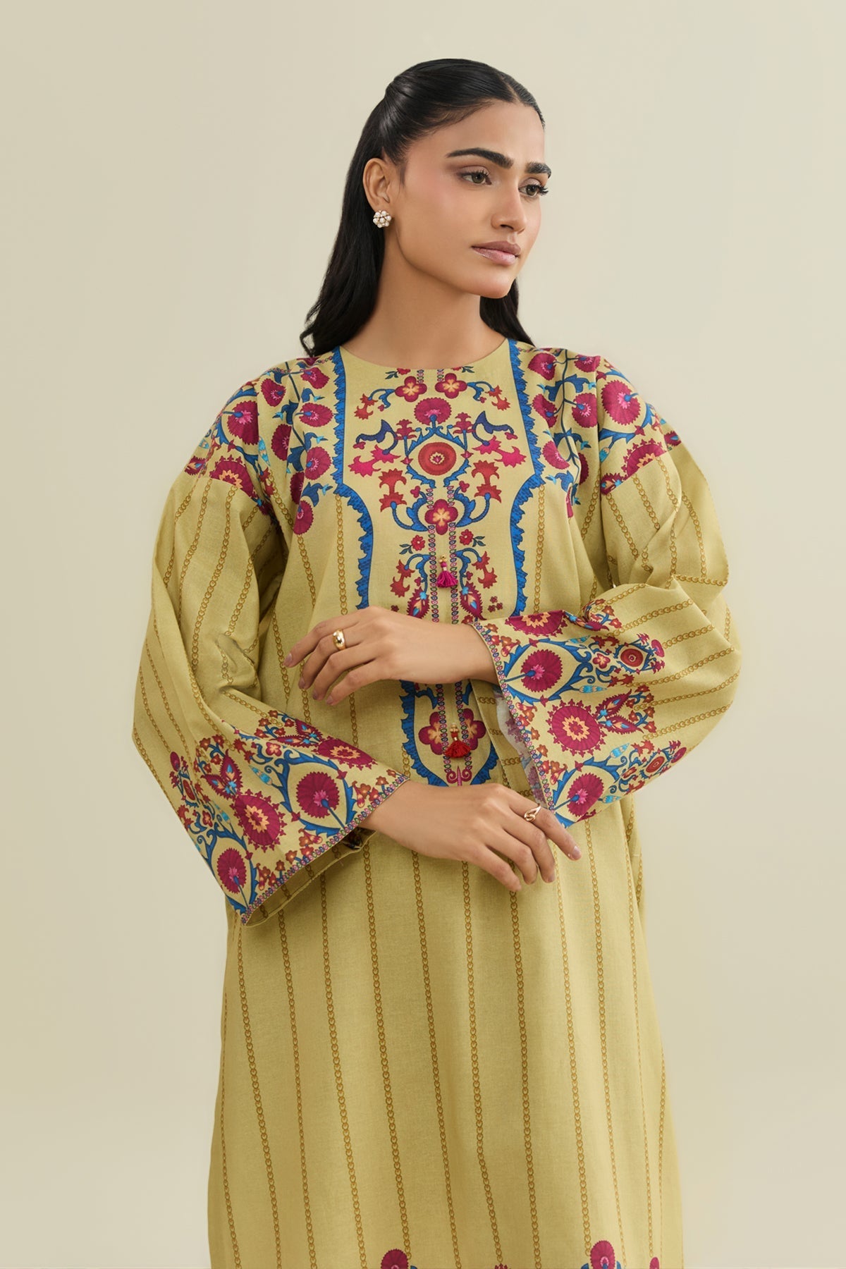 2 Piece - Unstitched - Printed Khaddar Suit - X7147
