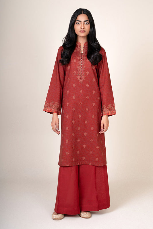 2 Piece - Unstitched - Printed Khaddar Suit - X7150