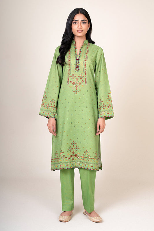 2 Piece - Unstitched - Printed Khaddar Suit - X7151
