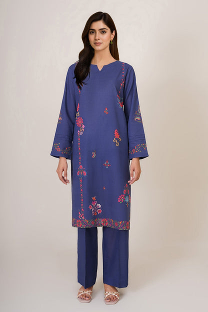 2 Piece - Unstitched - Printed Khaddar Suit - X7154